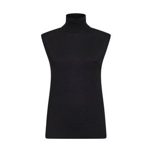 Toteme Women Black Knit Turtleneck Sleeveless Top